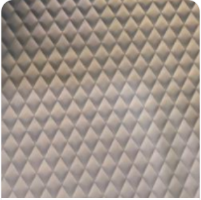 Light Gray quilted leather interior lining swatch